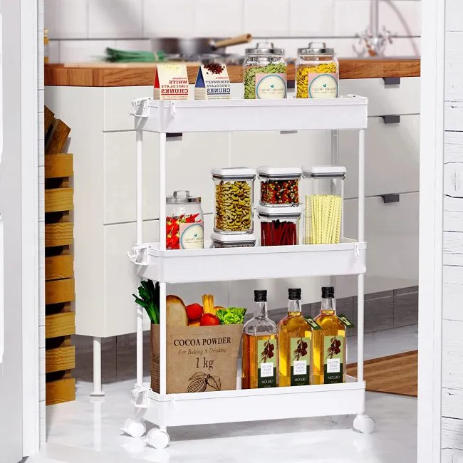 3 Tier Mobile Shelving Bathroom Rolling Cart